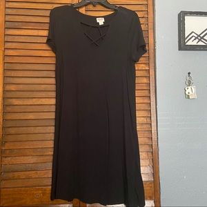 Black jersey dress